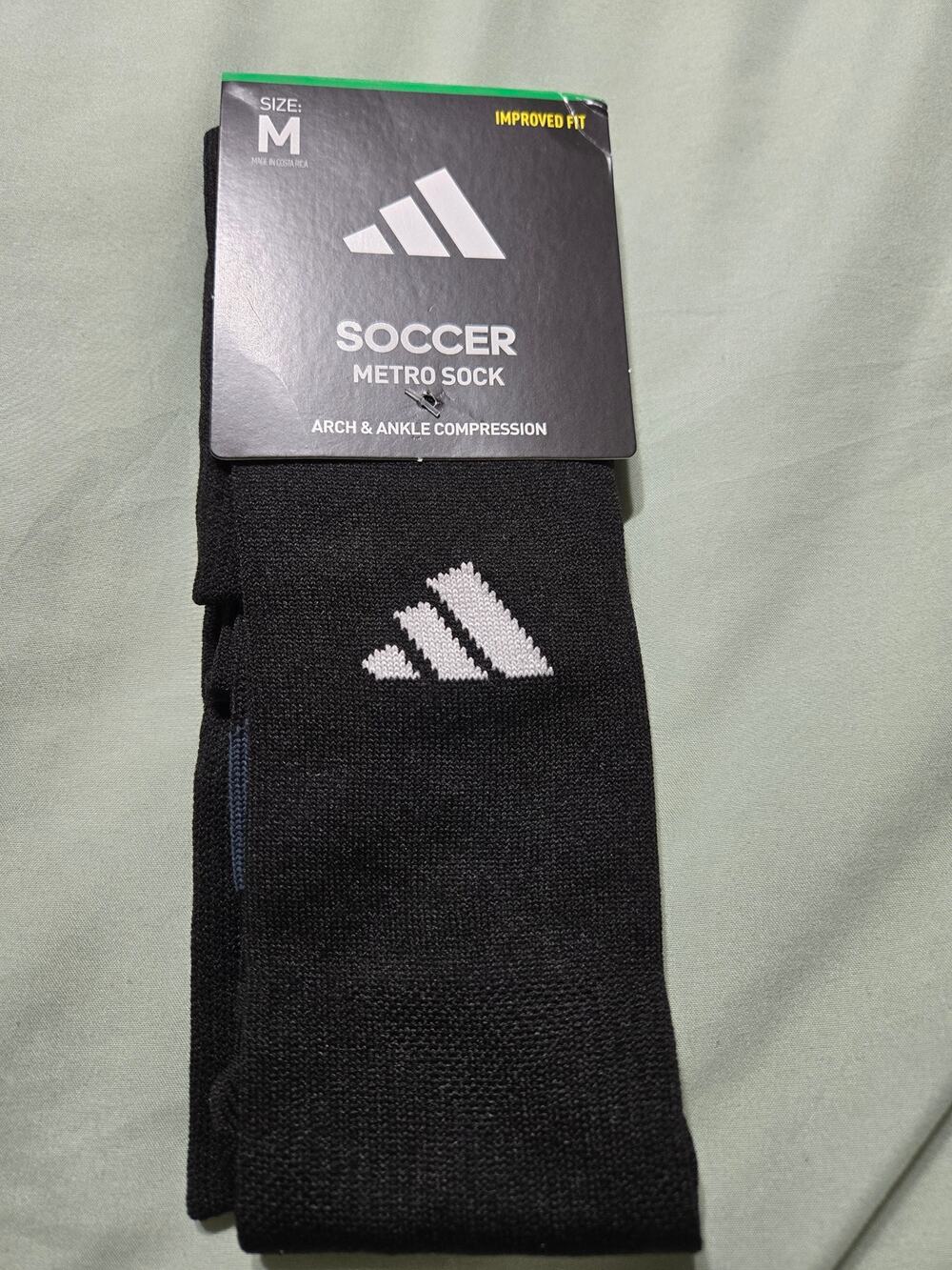 Adidas medium adult black compression soccer socks new with tags - Picture 1 of 4